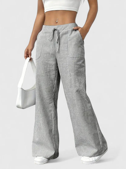 Women’s Boho Pants – Drawstring Relaxed Fit Trousers