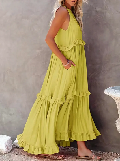 Elarisse | Women’s Sleeveless Tiered Maxi Dress
