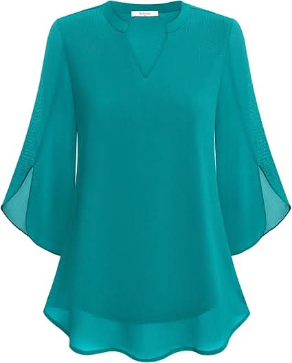 Arielle | Women’s V-Neck Flutter Sleeve Relaxed Blouse