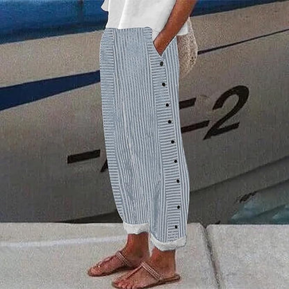 Lioren | Women’s Striped Cropped Summer Pants