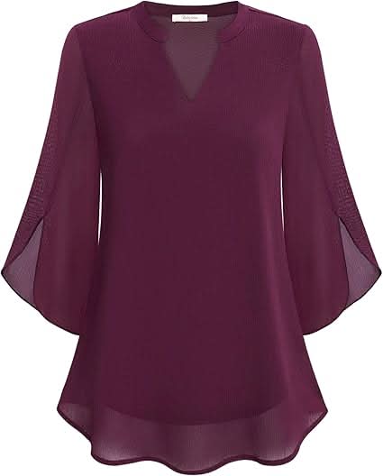 Arielle | Women’s V-Neck Flutter Sleeve Relaxed Blouse