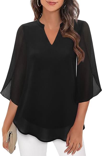 Arielle | Women’s V-Neck Flutter Sleeve Relaxed Blouse
