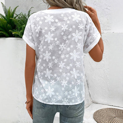 Elvoria | Women’s Light Floral Summer Top
