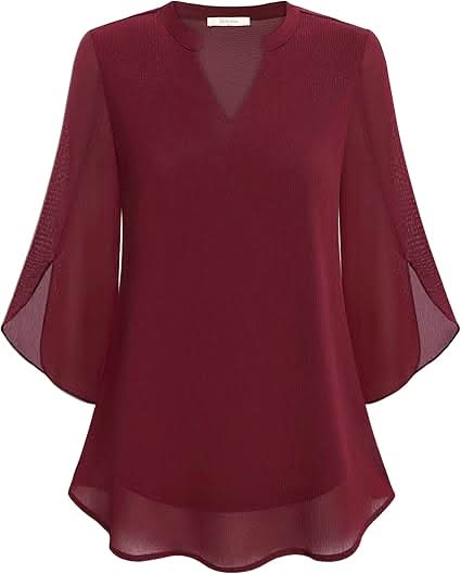 Arielle | Women’s V-Neck Flutter Sleeve Relaxed Blouse