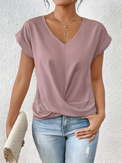 Luna | Women’s V-Neck Wrap Front Summer Top