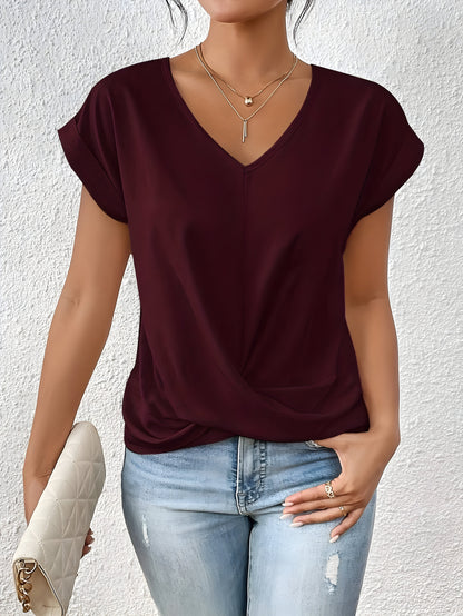 Luna | Women’s V-Neck Wrap Front Summer Top