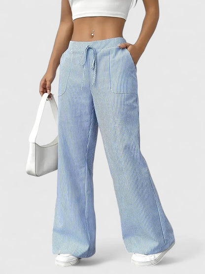 Women’s Boho Pants – Drawstring Relaxed Fit Trousers