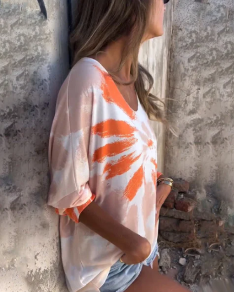 Sandra | Women’s Abstract Tie Dye Relaxed Sweatshirt