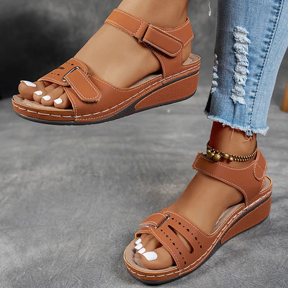 Women’s Open-Toe Sandals – Adjustable Strap Design with Cushioned Sole