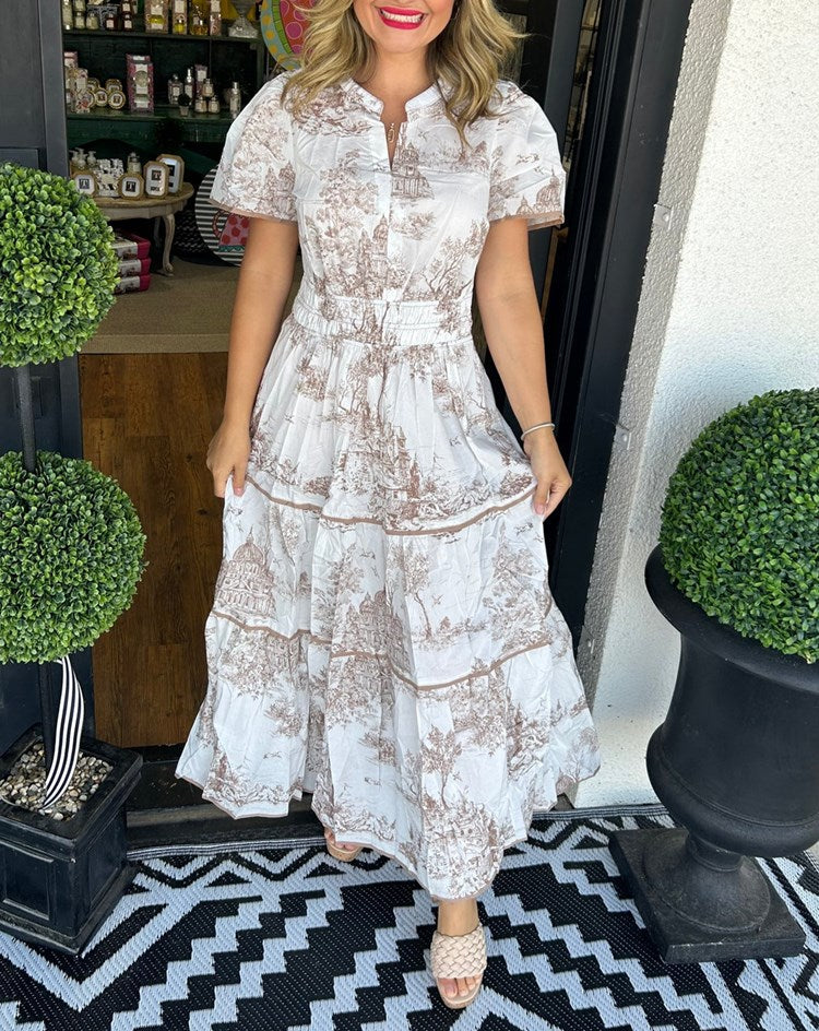 Serelune | Women’s Printed Tiered Maxi Dress