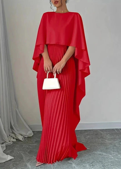 Elegant Pleated Maxi Dress
