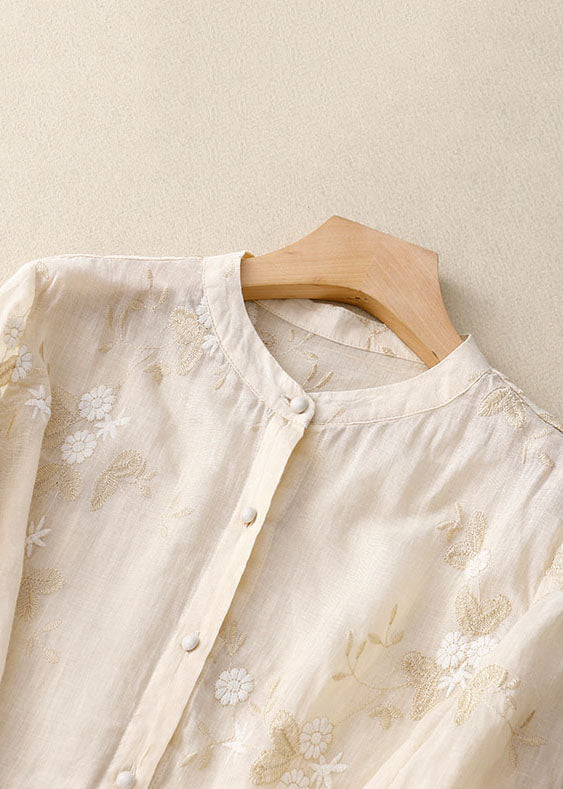 Celestine | Women’s Embroidered Button Front Relaxed Blouse