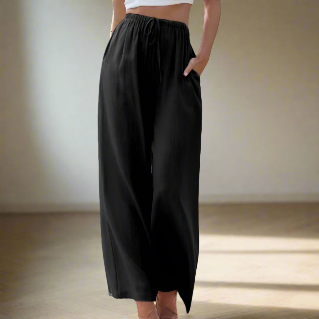 Elastic Waist Lounge Pants – Relaxed Fit Everyday Pants for Women