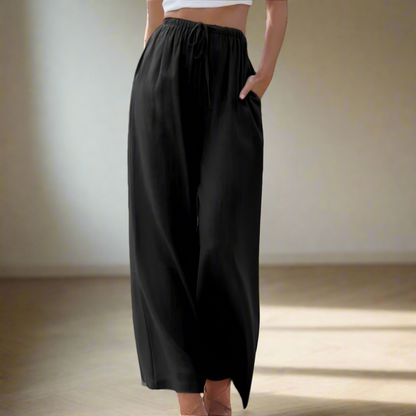 Elastic Waist Lounge Pants – Relaxed Fit Everyday Pants for Women