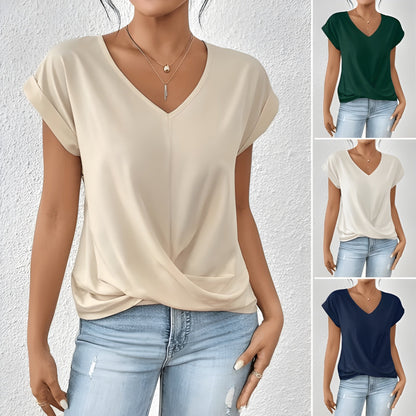 Luna | Women’s V-Neck Wrap Front Summer Top