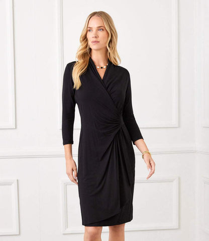 Elegant Wrap Midi Dress – Sophisticated Style with Timeless Appeal