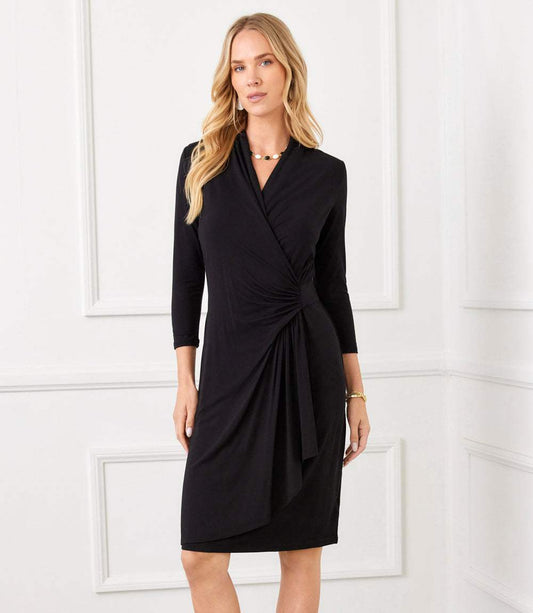 Elegant Wrap Midi Dress – Sophisticated Style with Timeless Appeal