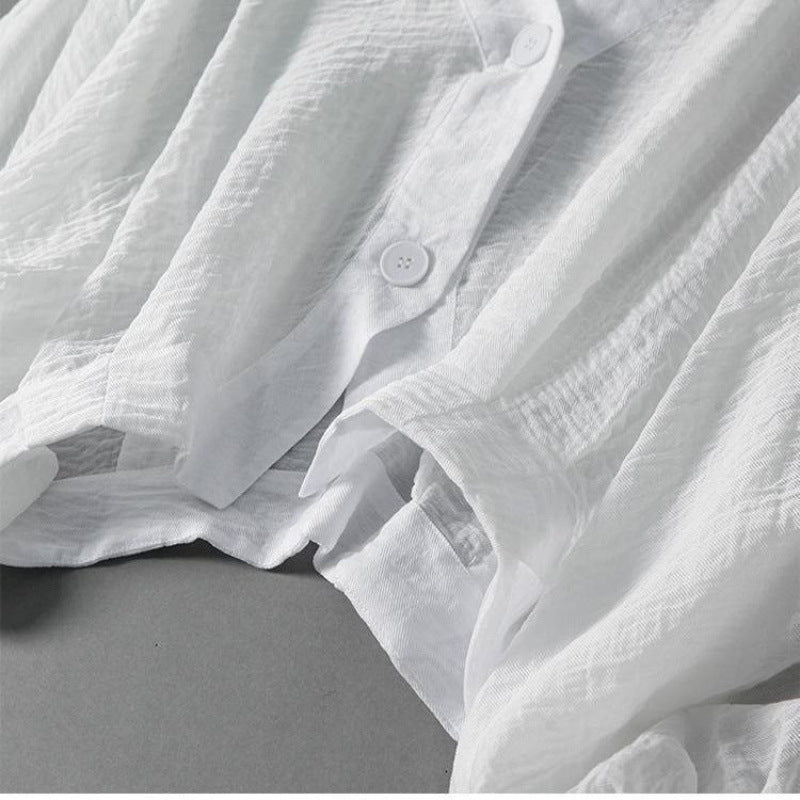 Avery | Relaxed V-Neck Summer Button Top