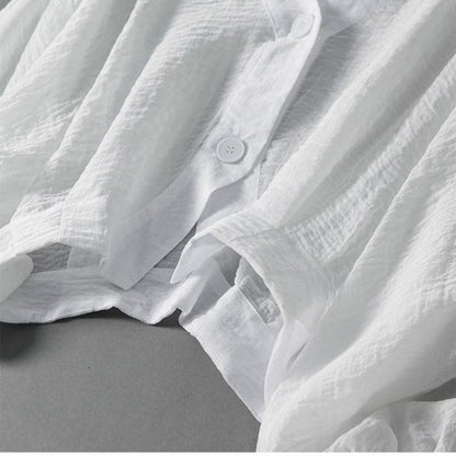 Avery | Relaxed V-Neck Summer Button Top