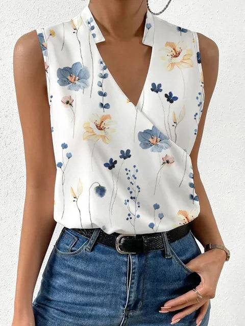 Calithea | Women’s Sleeveless Wrap Style Blouse