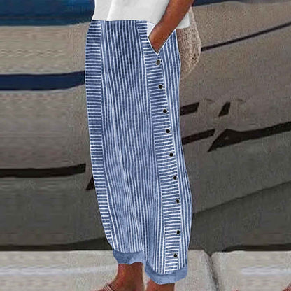 Lioren | Women’s Striped Cropped Summer Pants