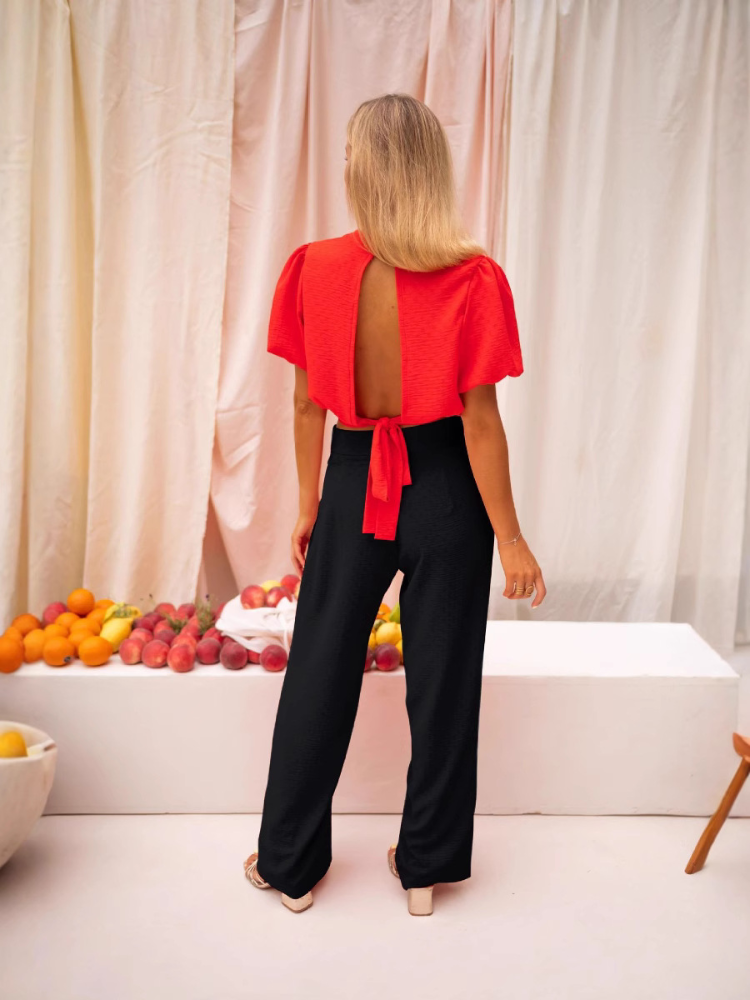 Cropped Short Sleeve Top – Lightweight Summer Top for Women