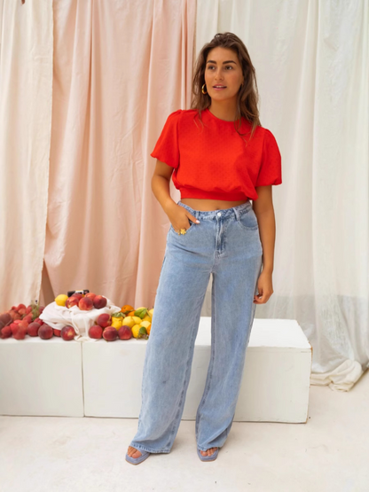 Cropped Short Sleeve Top – Lightweight Summer Top for Women