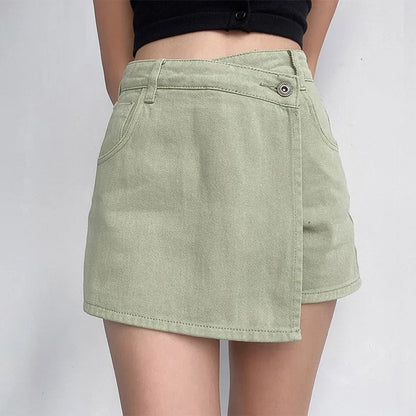 Nerissa | Women’s Wrap Style Denim Mini Skirt