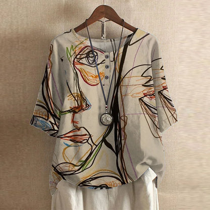 Rowan | Relaxed Floral Print Summer Blouse