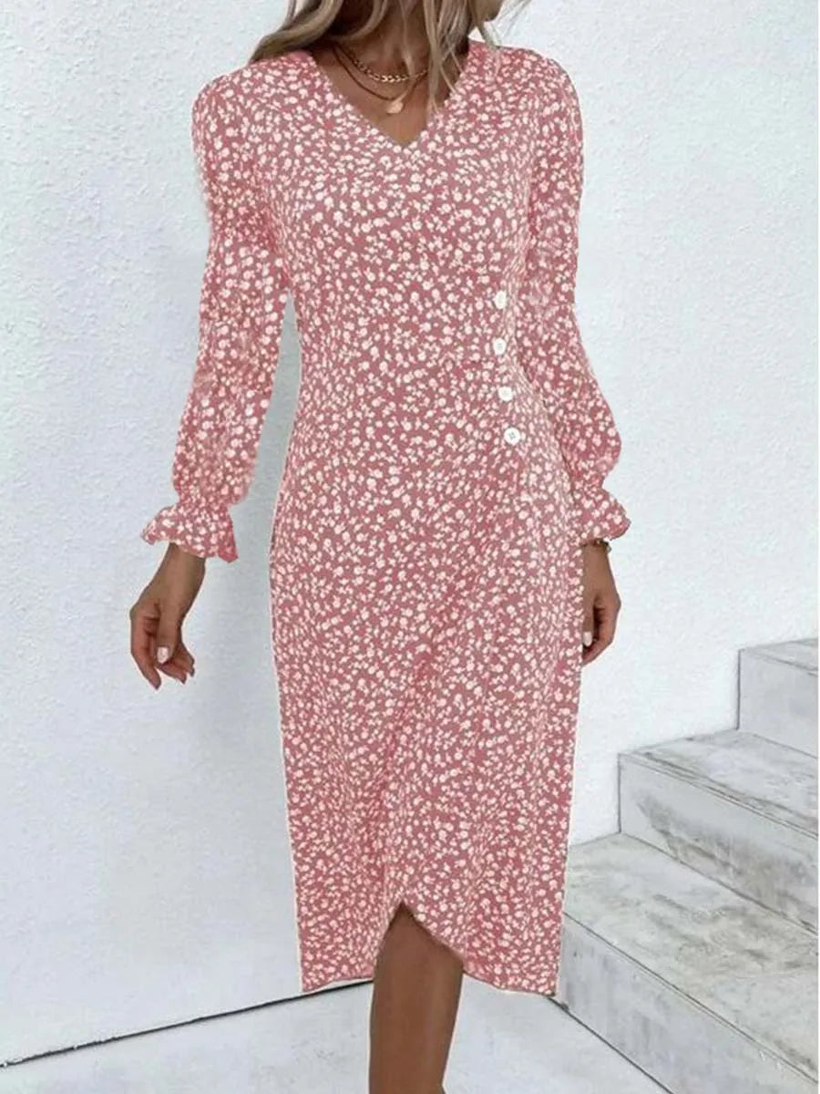 Elowynne | Women’s  Wrap-Style Midi Dress