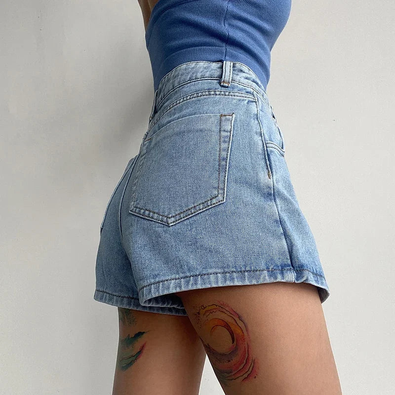 Nerissa | Women’s Wrap Style Denim Mini Skirt