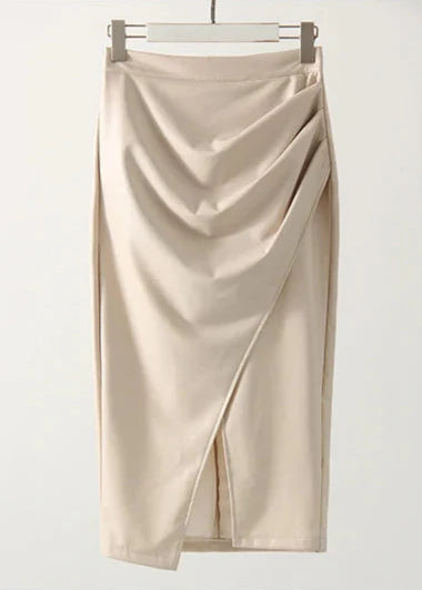 Cirelle | Women’s Draped High Waist Pencil Midi Skirt