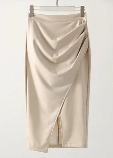 Orlisse | Women’s Draped High Waist Midi Wrap Skirt