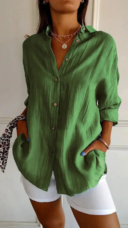 Noa | Relaxed Button Front Spring Blouse