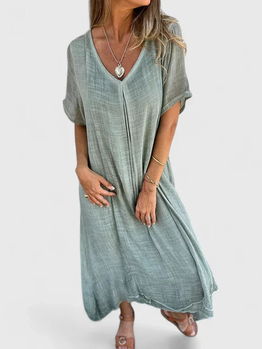 Sorella | Women’s Casual V Neck Everyday Maxi Dress