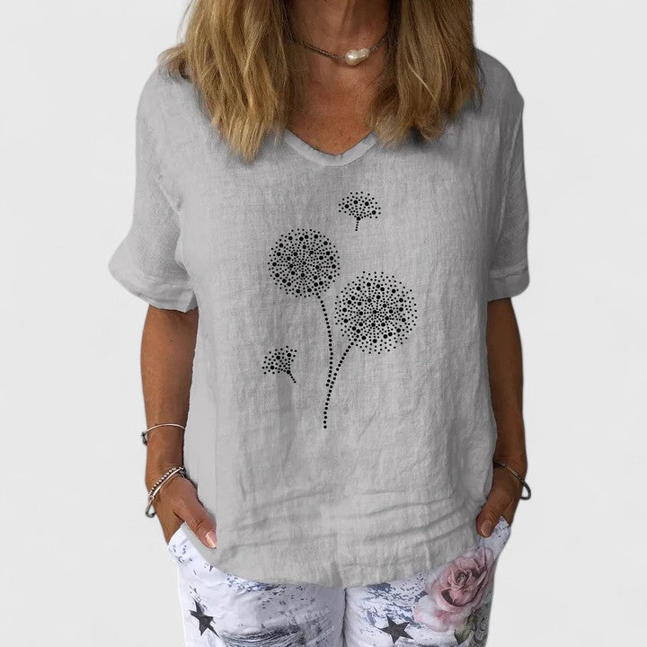 Elira | Women’s Dandelion Graphic Relaxed T-Shirt