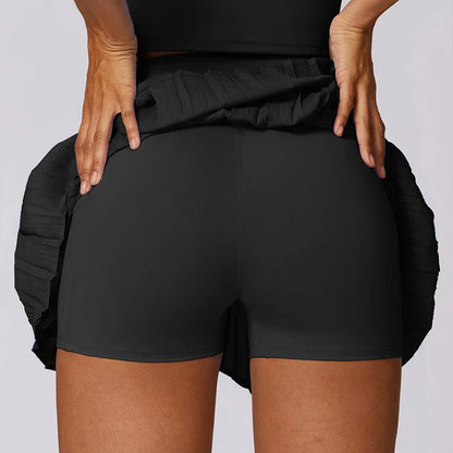 Elowra | Women’s Pleated High Waist Mini Skirt