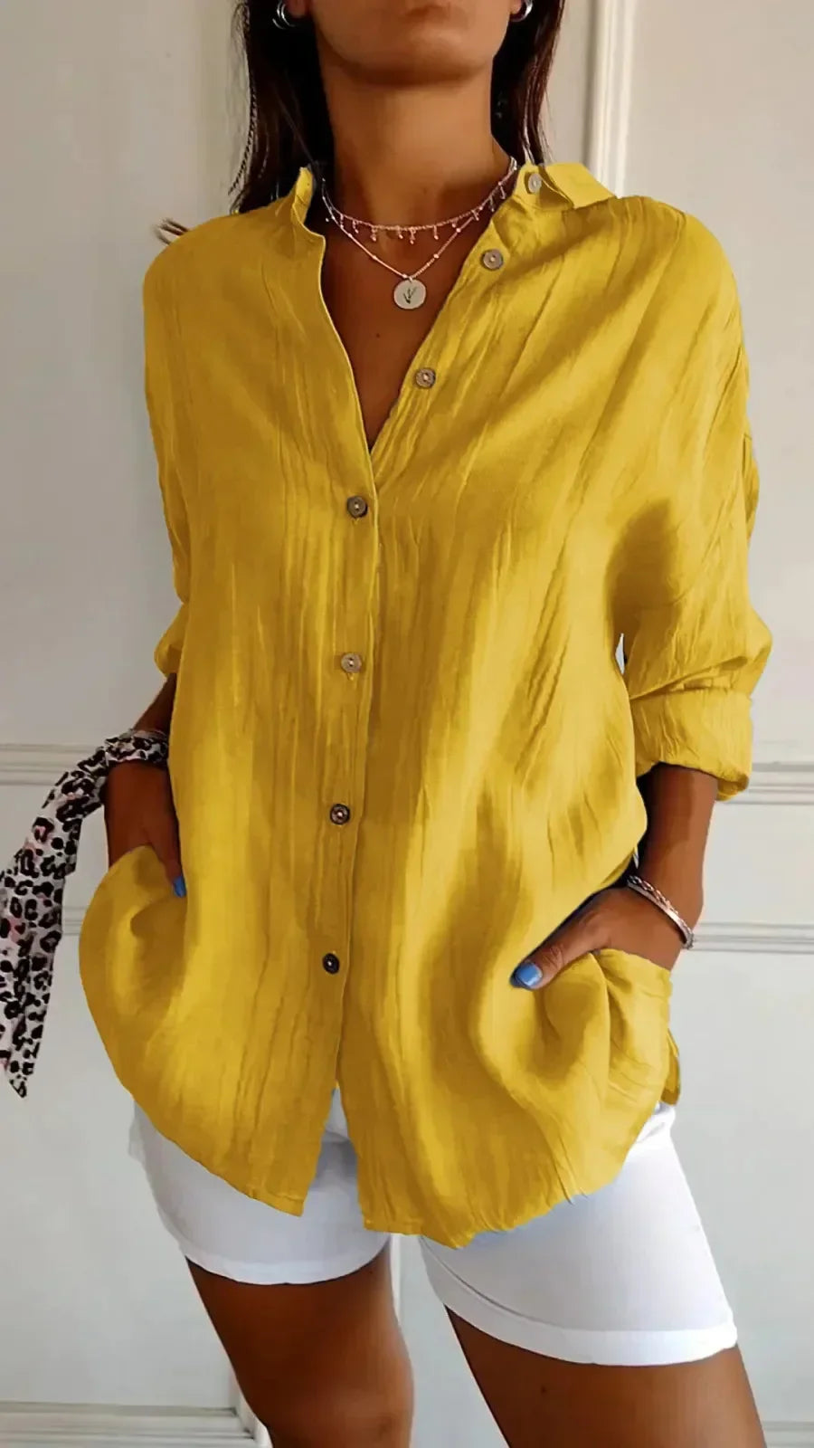 Noa | Relaxed Button Front Spring Blouse