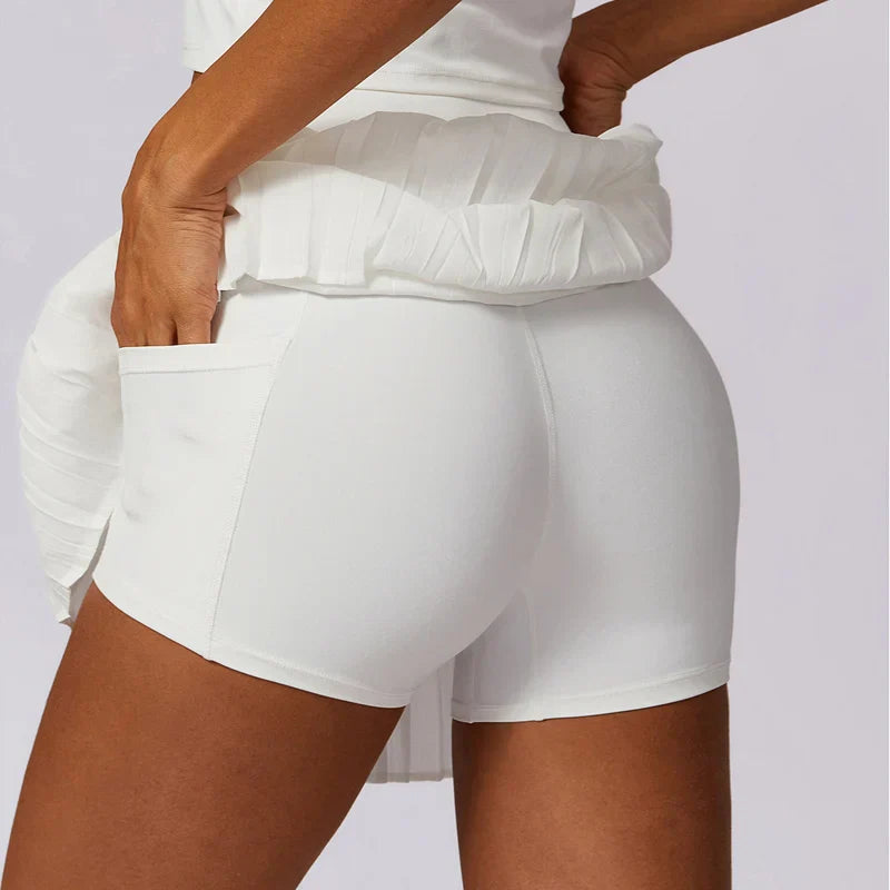 Elowra | Women’s Pleated High Waist Mini Skirt
