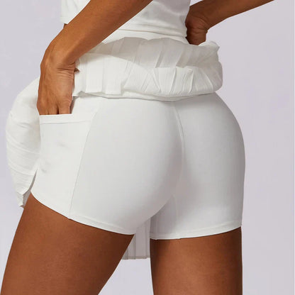 Elowra | Women’s Pleated High Waist Mini Skirt