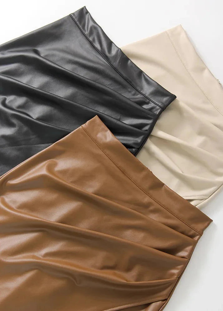 Cirelle | Women’s Draped High Waist Pencil Midi Skirt