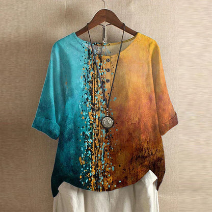 Rowan | Relaxed Floral Print Summer Blouse