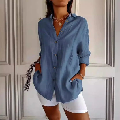 Noa | Relaxed Button Front Spring Blouse