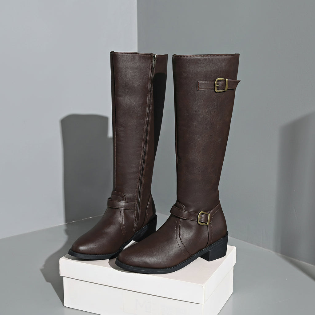 Women’s Orthopedic Leather Boots – Knee-High Supportive Walking Boots