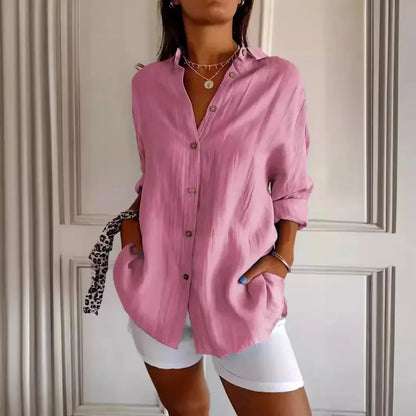 Noa | Relaxed Button Front Spring Blouse