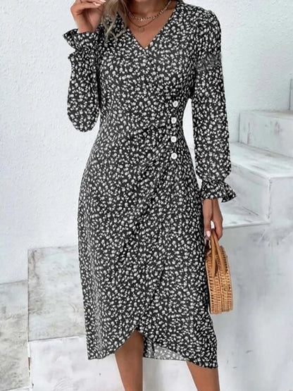 Elowynne | Women’s  Wrap-Style Midi Dress