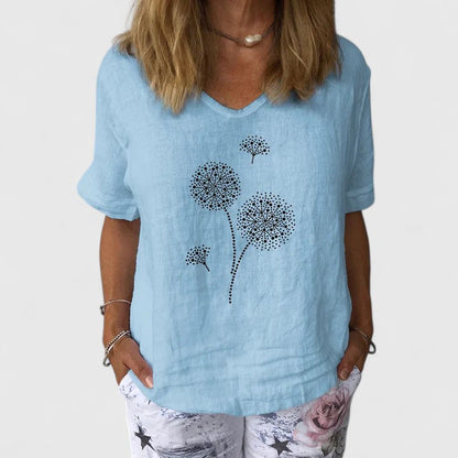 Elira | Women’s Dandelion Graphic Relaxed T-Shirt