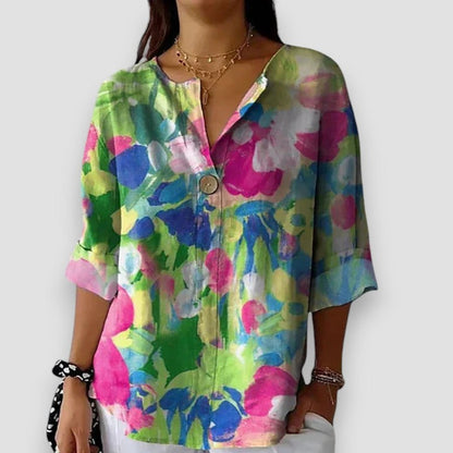 Avery | Relaxed Floral Print Spring Summer Blouse