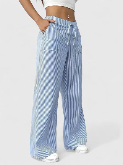 Women’s Boho Pants – Drawstring Relaxed Fit Trousers