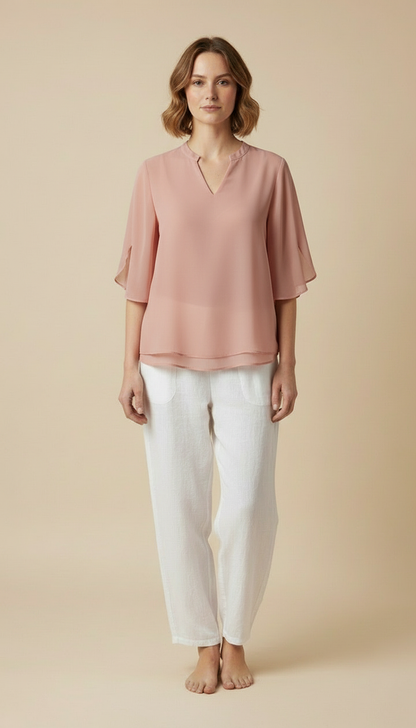 Seravyn | Women’s Relaxed V-Neck Summer Top